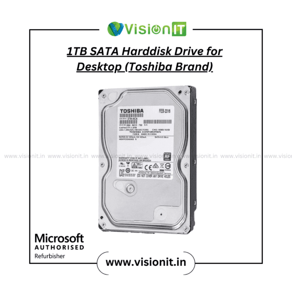 Toshiba 1TB SATA hard drive for desktop storage