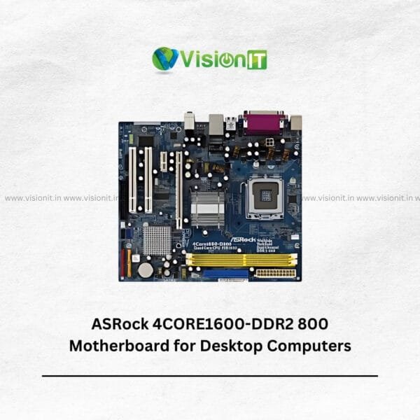Intel chipset ASRock 4CORE1600-DDR2 800 motherboard with DDR2 800 memory support and Intel chipset for desktop computers