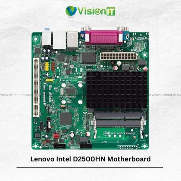 Intel D2500HN motherboard with integrated Atom CPU, DDR3 support, and mini ITX layout for compact desktops