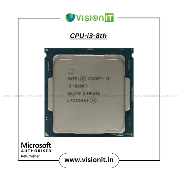 Intel Core i3-8th Processor – Great speed and performance for modern tasks.