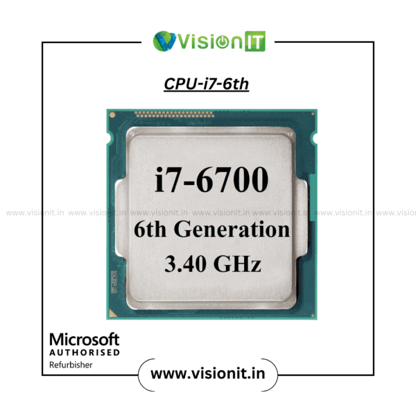 Intel Core i7-6th Generation Processor – High-speed CPU for gaming, editing, multitasking, and content creation.
