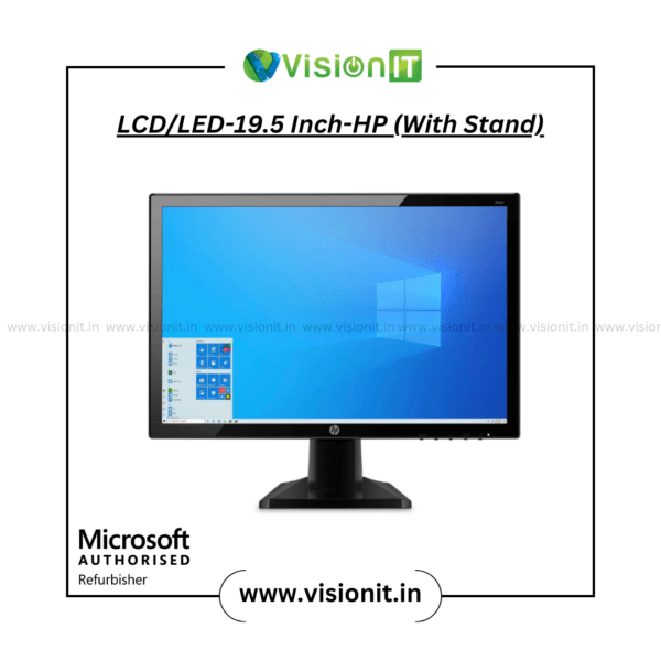 HP 19.5-inch refurbished monitor compact wide display for productivity