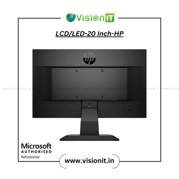 HP 20-inch LED monitor compact design with HDMI, DP, and VGA ports