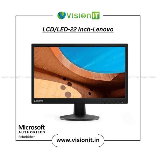 Lenovo 22-inch LCD/LED monitor with vibrant display, energy efficiency, and durable design.