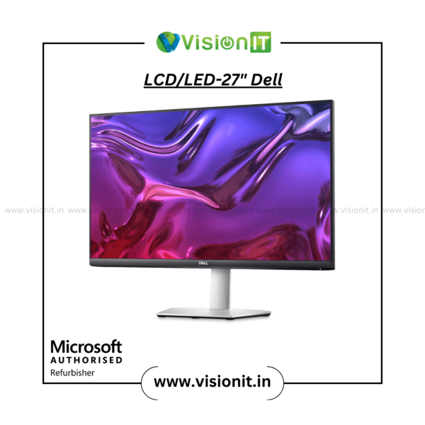 Dell 27 inch LCD and LED Monitor with high resolution display, slim design, and vibrant visuals for home and office use in India