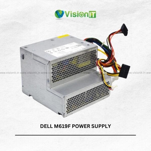 Energy-efficient Dell M619F 255W PSU with cooling fan