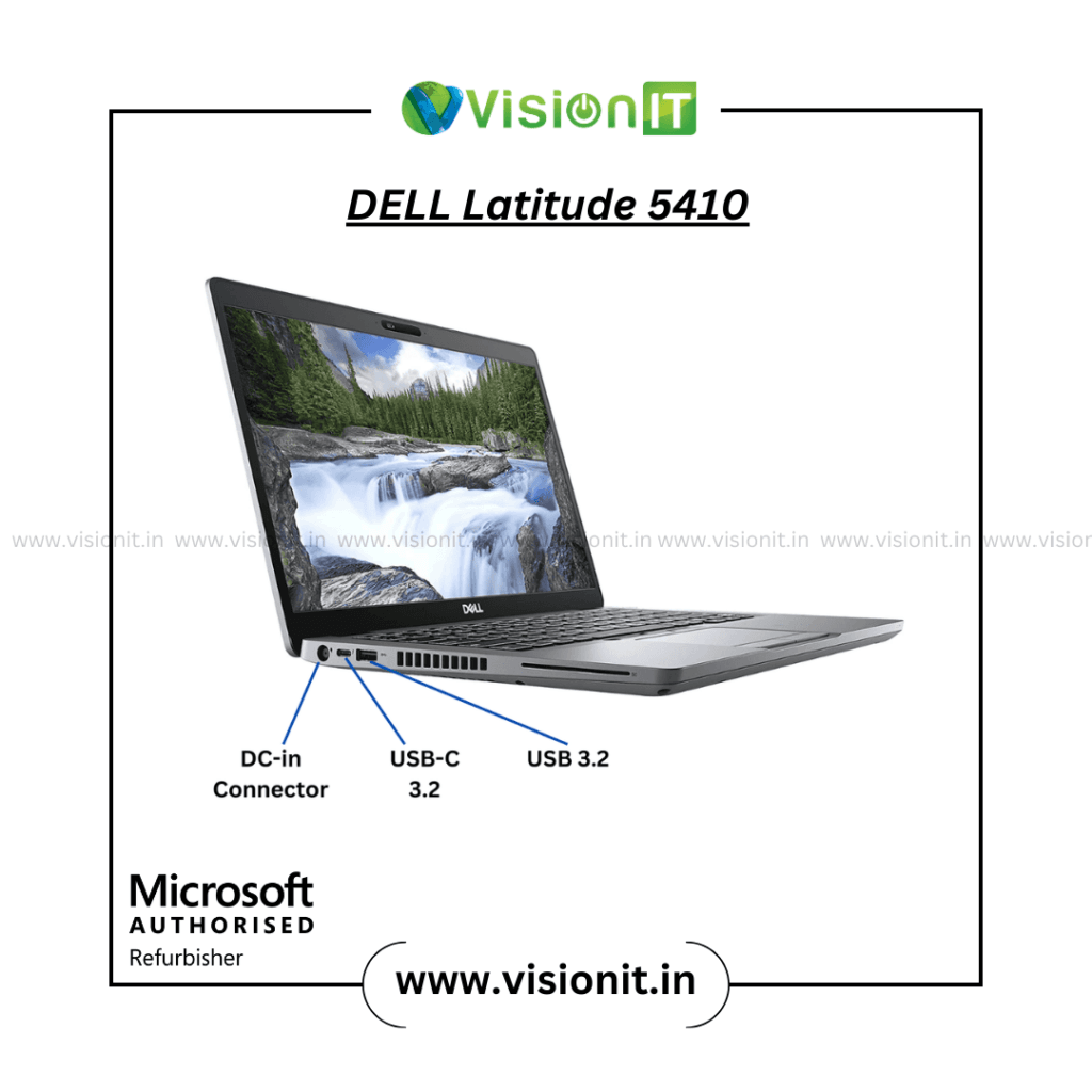 Dell Latitude 5410 business laptop with 10th Gen Intel Core i5 processor and durable design for office use.