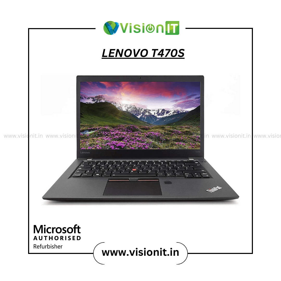 Lenovo ThinkPad T470S refurbished laptop with Intel Core i7 7600U and NVMe 14-inch display for business users