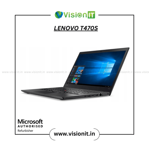 Lenovo ThinkPad T470s three quarter view 14 inch business laptop Intel Core i7 7600U 7th Gen 8GB 16GB SSD silver black
