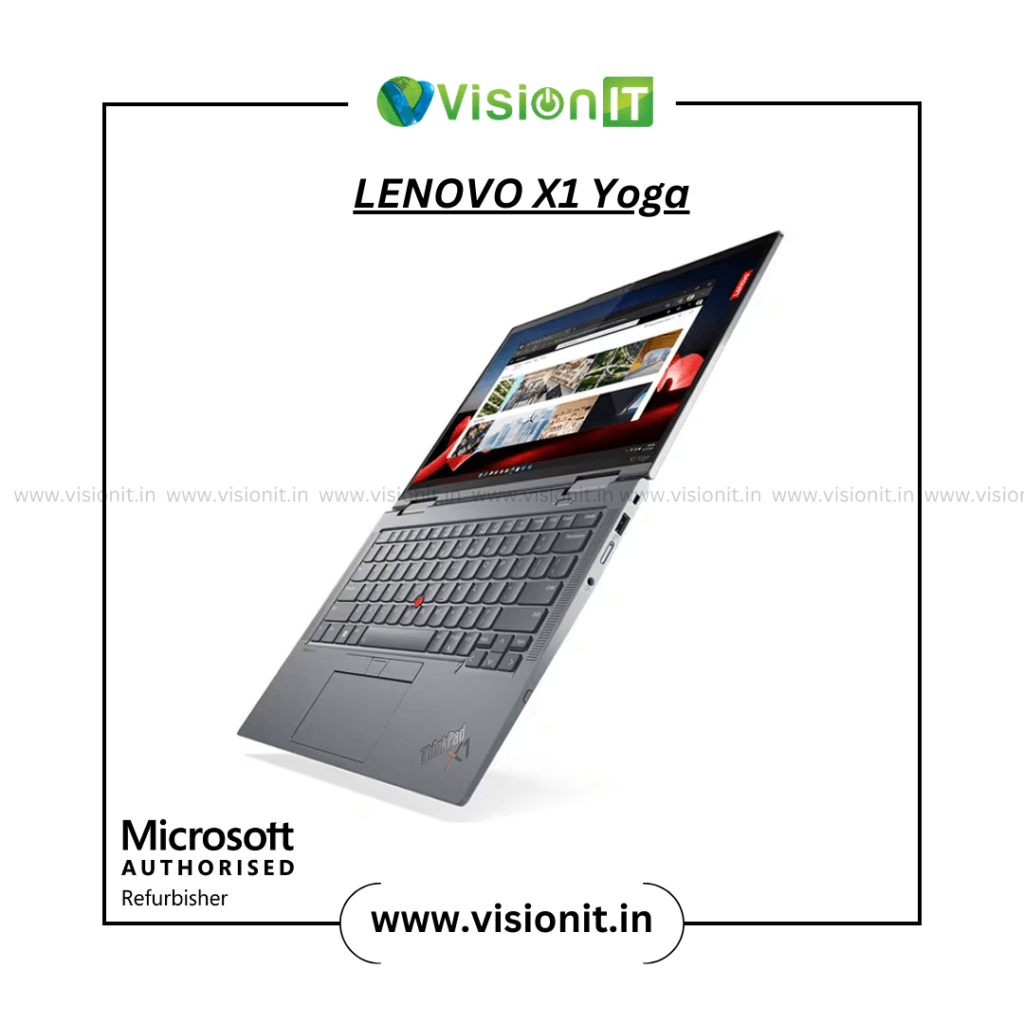 Refurbished Lenovo X1 Yoga laptop with touch display and foldable design