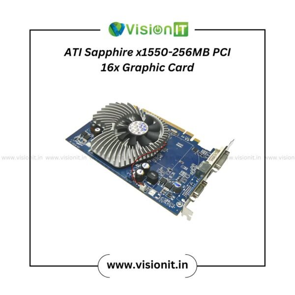 ATI Sapphire X1550 256MB PCI 16x Graphics Card for clear multimedia and office performance.