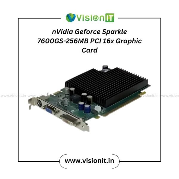 NVIDIA GeForce Sparkle 7600GS 256MB PCIe graphic card for desktop PC upgrade
