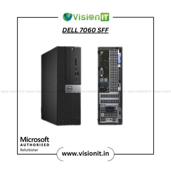 Refurbished Dell OptiPlex 7060 SFF PC with 8th Gen Intel Core i3/i5/i7, up to 64 GB DDR4 RAM, SSD/HDD storage, and Windows 10 Pro for efficient office use