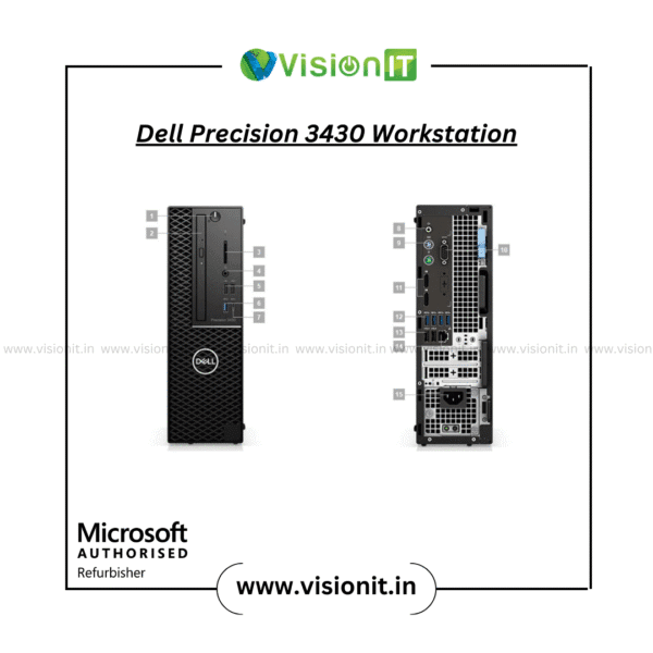 Refurbished Dell Precision 3430 Workstation with Xeon processor, 64GB DDR4 RAM, and PCIe GPU support for CAD and office computing