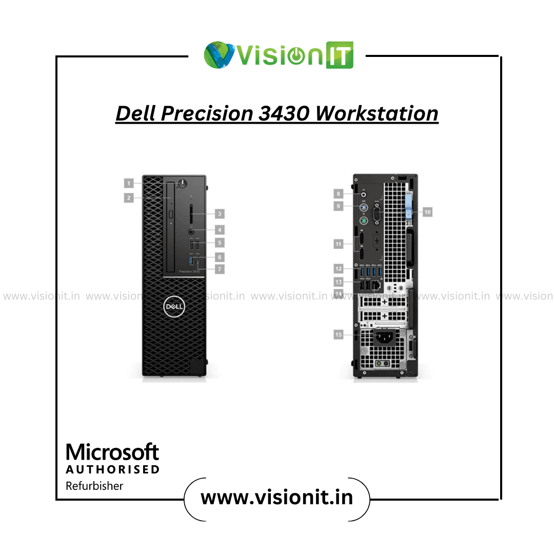 Refurbished Dell Precision 3430 Workstation with Xeon processor, 64GB DDR4 RAM, and PCIe GPU support for CAD and office computing