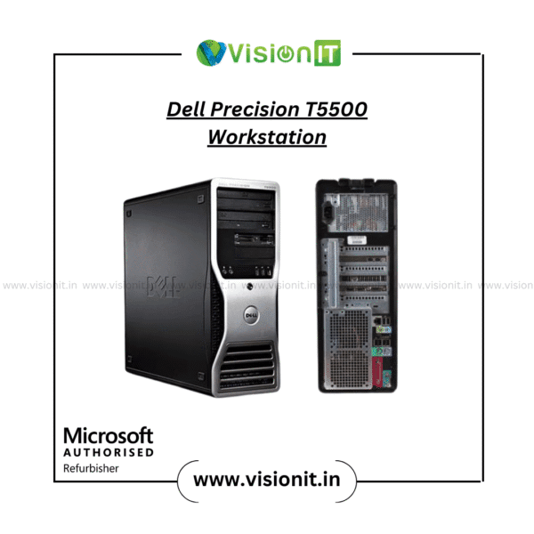 Refurbished Dell Precision T5500 Workstation with dual Xeon CPUs, PCIe GPU support, RAID, and 850W PSU – Buy Online in India