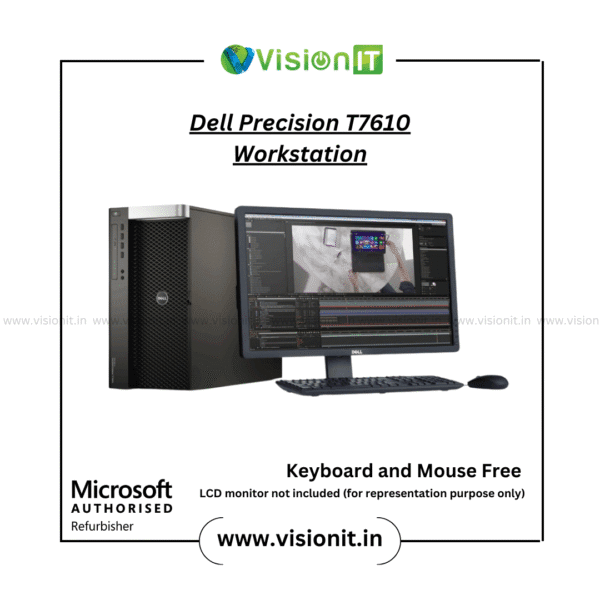 Refurbished Dell Precision T7610 Workstation with Dual Xeon processors, ECC DDR3 RAM, and SSD storage for AI and design professionals