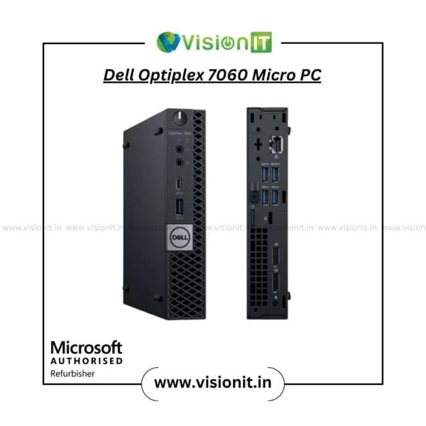 Dell OptiPlex 7060 Micro Tower PC — compact tower design with Intel 8th Gen platform for productivity.
