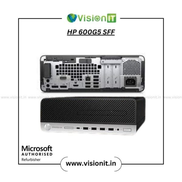 Refurbished HP ProDesk 600 G5 SFF PC with Intel Core i5-9500, 8 GB DDR4 RAM, 256 GB SSD, integrated Intel UHD Graphics 630