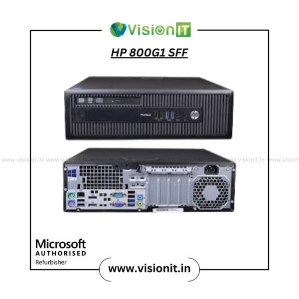 Refurbished HP EliteDesk 800 G1 SFF Desktop with Intel Core i3/i5/i7, fast SSD or HDD storage, and DDR4 RAM for smooth performance