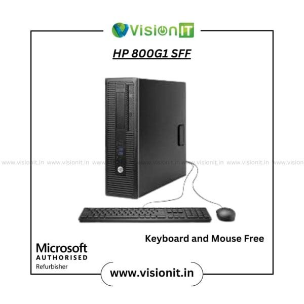 HP EliteDesk 800 G1 SFF PC with 4th Gen Intel Core CPU, SSD/HDD options, DDR4 RAM for business and office use