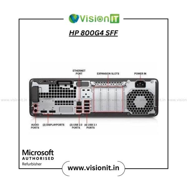 HP EliteDesk 800 G4 SFF PC with 8th Gen Intel Core processor, up to 64GB DDR4 RAM, and SSD or HDD storage