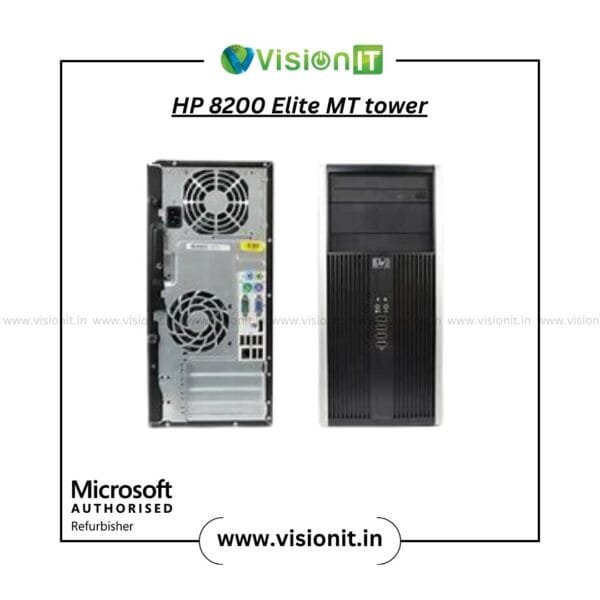 Refurbished HP Compaq 8200 Elite MT PC with 2nd Gen Intel Core i3/i5/i7 processors, DDR3 RAM, and SSD/HDD storage for reliable office and business performance