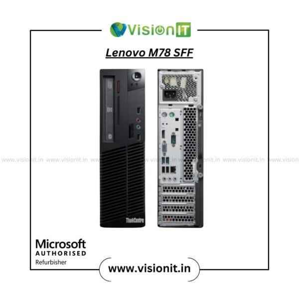 Lenovo ThinkCentre M78 SFF with AMD A6-5400B APU, integrated Radeon HD graphics—refurbished compact PC