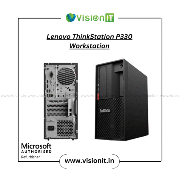 Refurbished Lenovo ThinkStation P330 Workstation with Intel Xeon processor, DDR4 RAM, and HDD/SSD support for CAD and design workflows