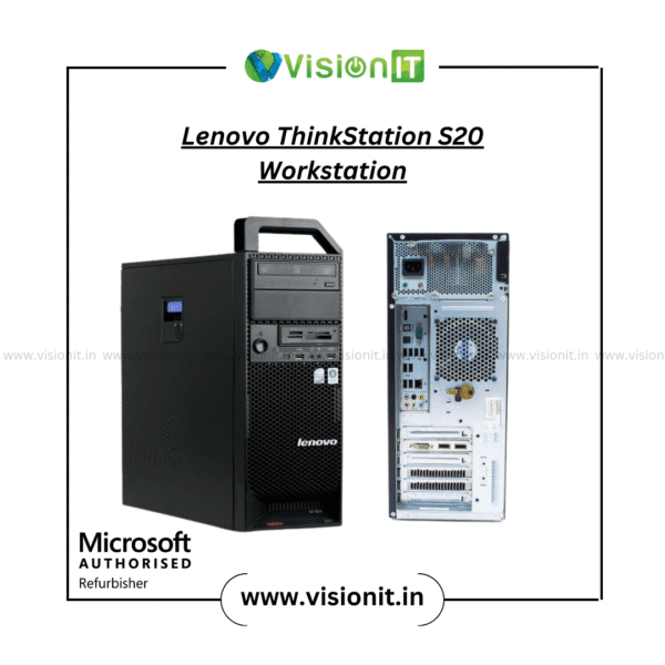 Refurbished Lenovo ThinkStation S20 workstation with Xeon CPU, ECC RAM, and SSD for design & engineering