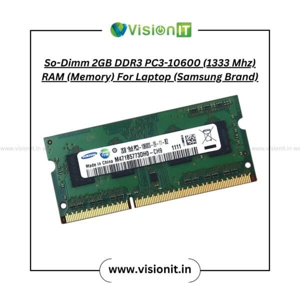 So-DIMM 2GB DDR3 PC3-10600 1333 MHz Laptop RAM – Original memory for older systems with 3-year warranty