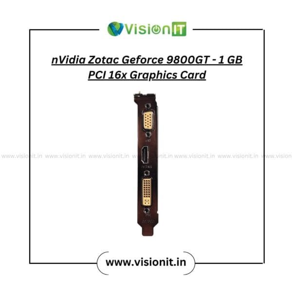 Buy Zotac GeForce 9800GT 1GB PCI 16x Graphic Card – GDDR3 GPU for gaming, HD video, and rendering, ideal for multitasking setups.