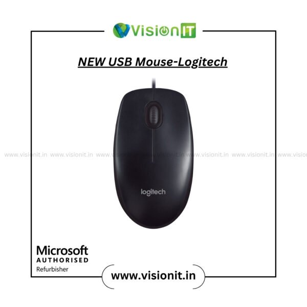 Logitech USB wired mouse with ergonomic design and high-precision optical sensor