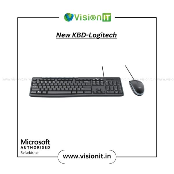 Logitech USB keyboard wired slim design for office and home use