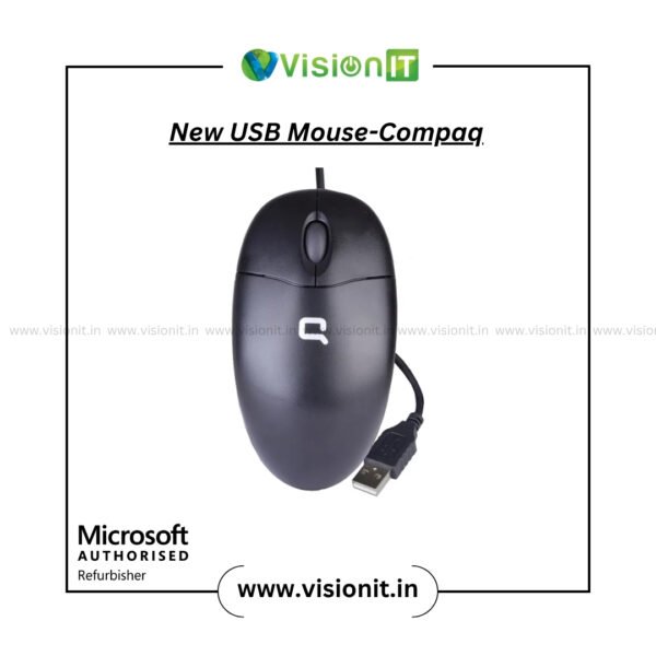 Compaq USB Mouse wired ergonomic high-precision optical
