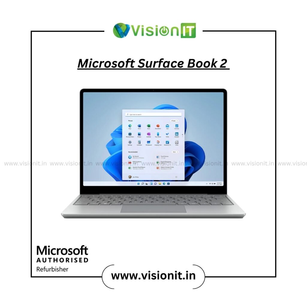Microsoft Surface Book 2 refurbished i7 8th Gen laptop with touchscreen, Windows Pro – VisionIT