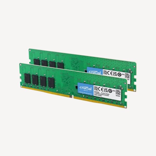 Crucial 8GB DDR4 3200MHz desktop RAM DIMM memory module for gaming PC upgrade multitasking reliable performance