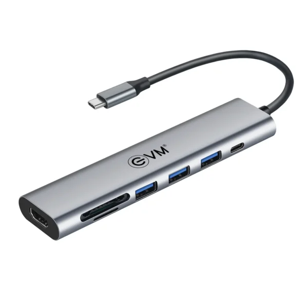 Type-C 7 in 1 Docking Hub with HDMI USB 3.0 SD TF card reader for laptop MacBook and smartphone connectivity