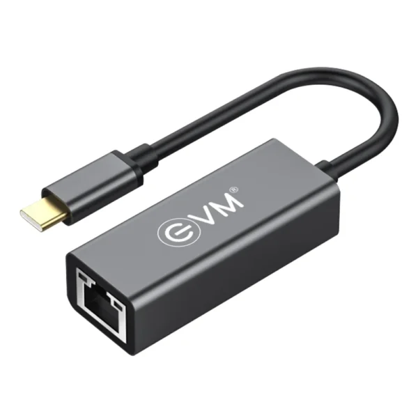 Type-C Gigabit Ethernet Adapter with RJ45 port for 1000Mbps wired internet connection for laptop MacBook and smartphone