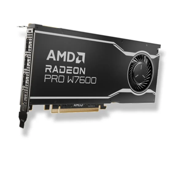 AMD Radeon Pro W7600 8GB professional graphics card for 3D design, rendering, video editing and multi-display workstation use