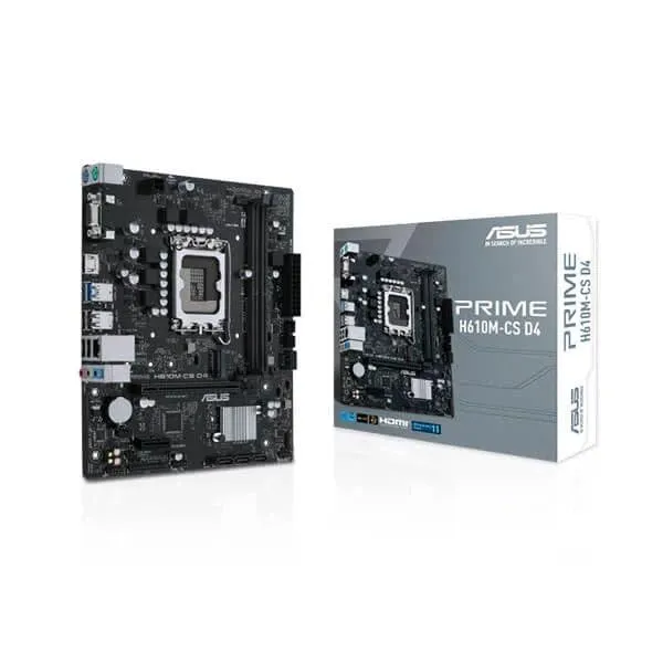 ASUS H610MCS DDR4 Micro ATX motherboard with LGA1700 socket supporting Intel 12th 13th 14th Gen processors in India