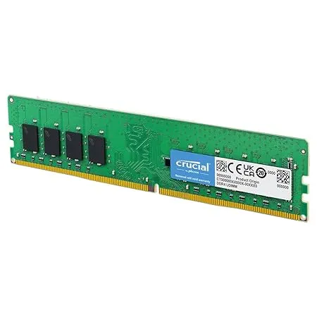 Crucial 8GB DDR4 3200MHz desktop RAM high speed memory module for gaming office multitasking and performance PC upgrade