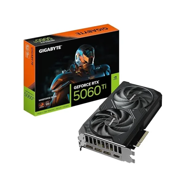 Gigabyte RTX 5060 Ti 8GB WindForce 2X OC graphics card with dual fan cooling for high FPS gaming and streaming in India