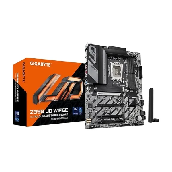 Buy GIGABYTE Z890 UD Wi-Fi 6E DDR5 Motherboard in India. Intel Z890 chipset, DDR5 RAM, NVMe SSD support, Wi-Fi 6E & stable gaming performance.