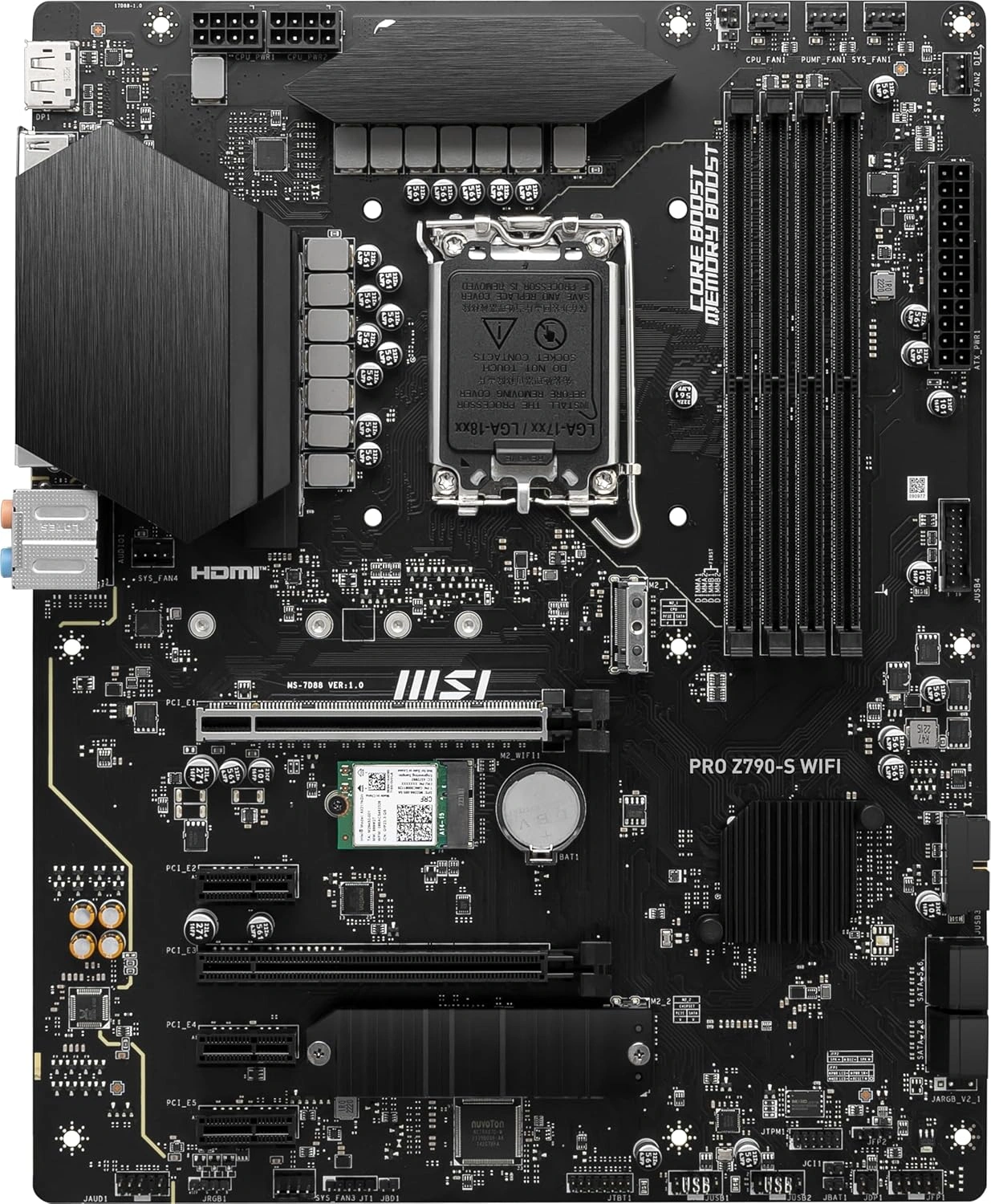 MSI Z790 S PRO WiFi Intel Z790 Motherboard with DDR5 support