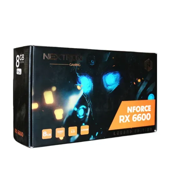 Nextron RX 6600 8GB DDR6 gaming graphics card for 1080p and 1440p gaming, streaming and content creation PC use
